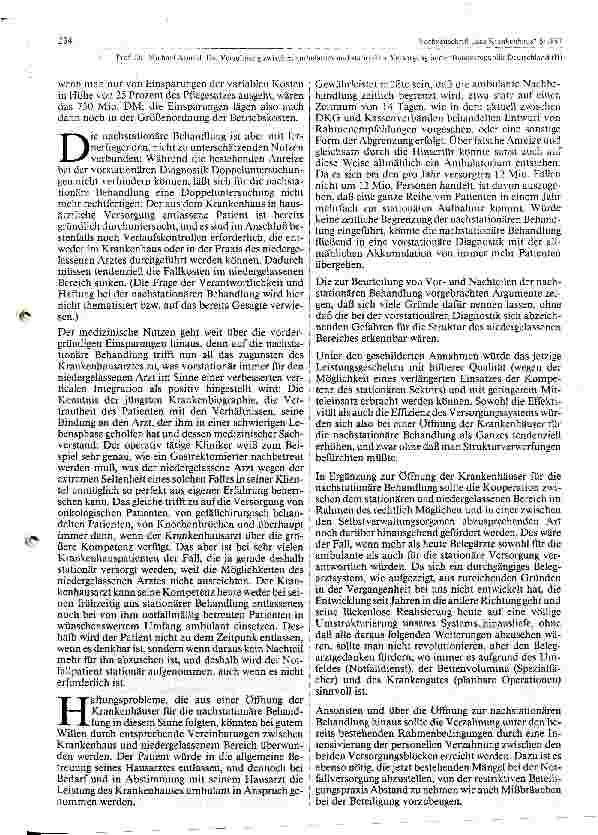 Vorschauseite 5: Die Verzahnung zwischen ambulanter und stationärer Versorgung in der Bundesrepublik Deutschland