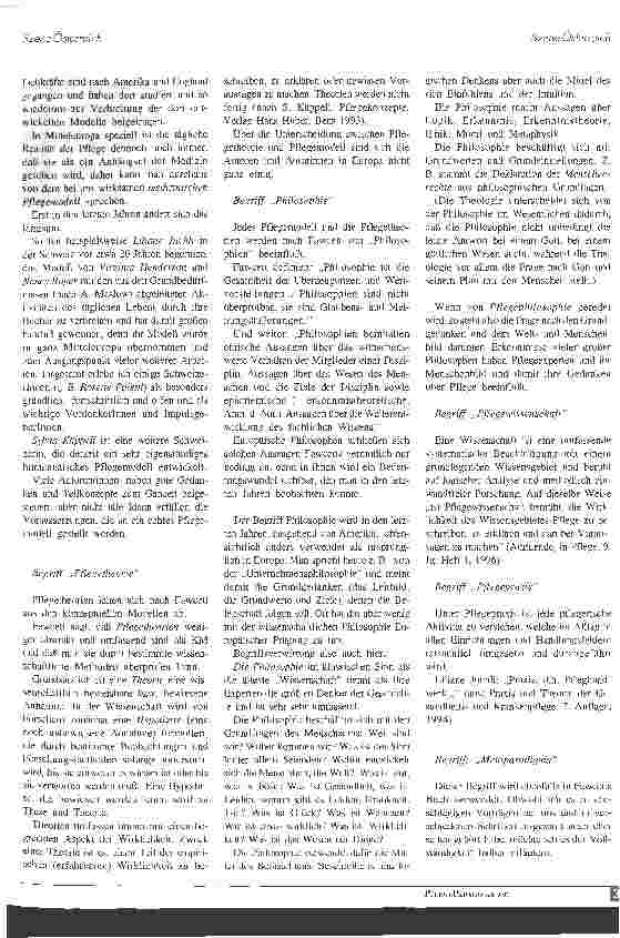 Vorschauseite 3: Pflegemodelle und andere Begriffe in der modernen Pflege