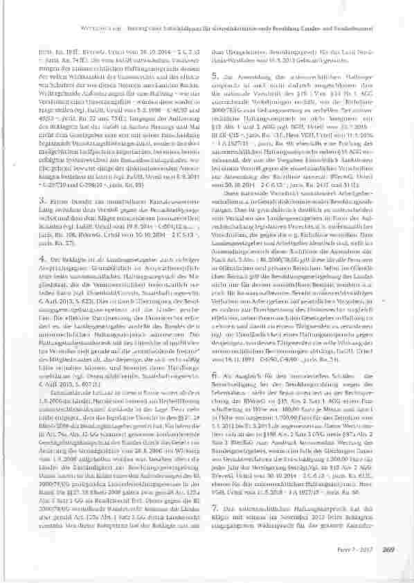 Vorschauseite 3: Zum Beamtenrecht Umfang einer Entschädigung für aitersdiskriminierende Besoldung(Landesund Bundesbeamte)
