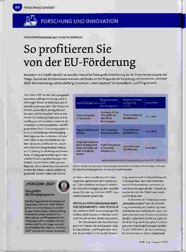 Vorschauseite 1: So profitieren Sie von der EU-Förderung