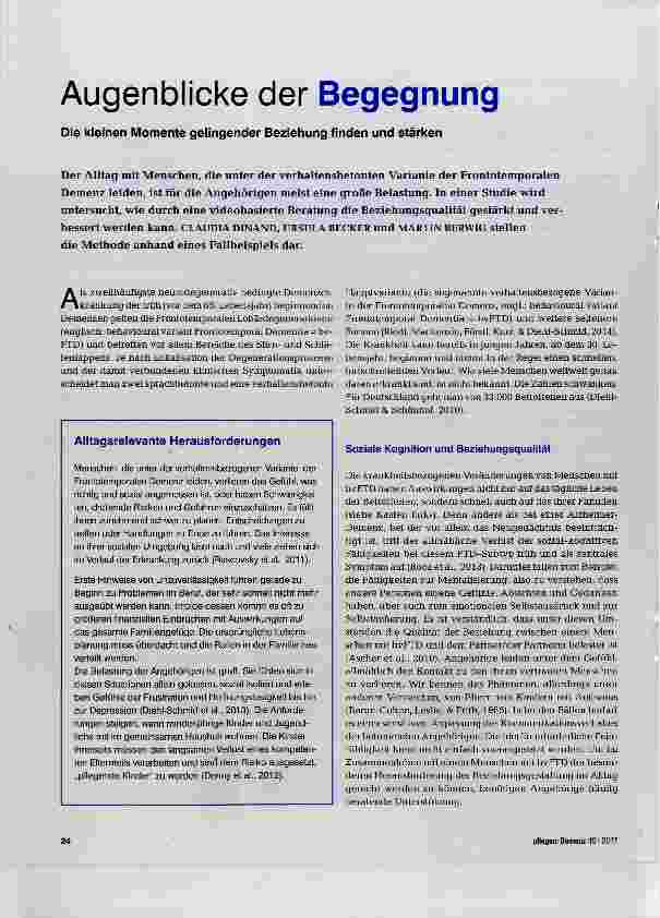 Vorschauseite 1: Augenblicke der Begegnung