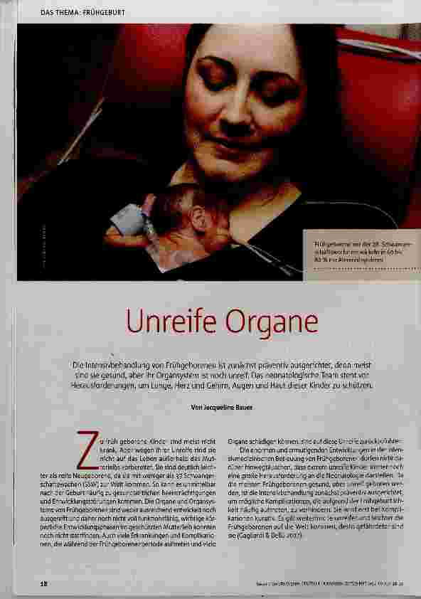 Vorschauseite 1: Unreife Organe