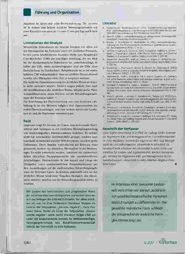 Vorschauseite 4: Die Analyse ärztlicher Dienstpläne lohnt