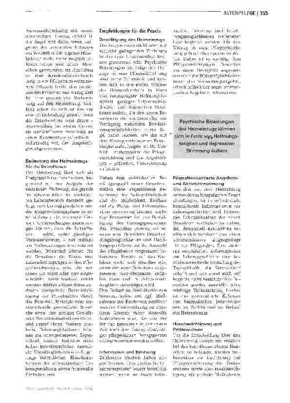 Vorschauseite 2: Hilfen für den Heimeinzug