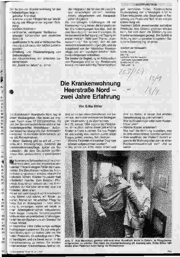 Vorschauseite 4: Die Krankenwohnung - eine Einrichtung der Häuslichen Krankenpflege