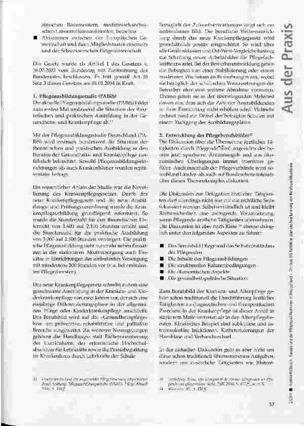 Vorschauseite 6: Europa und die Pflegequalifikationen in Deutschland - Die neue EG-Richtlinie über die Anerkennung von Berufsqualifikationen (1. Teil)