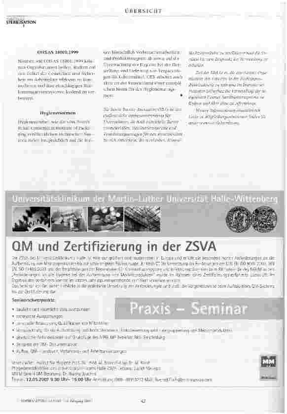 Vorschauseite 4: Übersicht über die aktuell geltenden gesetzlichenVorschriften und Normen für Sterilbarrieresystemefür den europäischen Medizinproduktemarkt