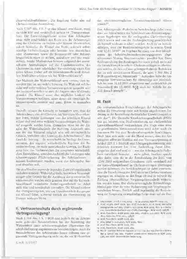 Vorschauseite 2: Das Ende der Entwicklungsklausel in Chefarztverträgen?
