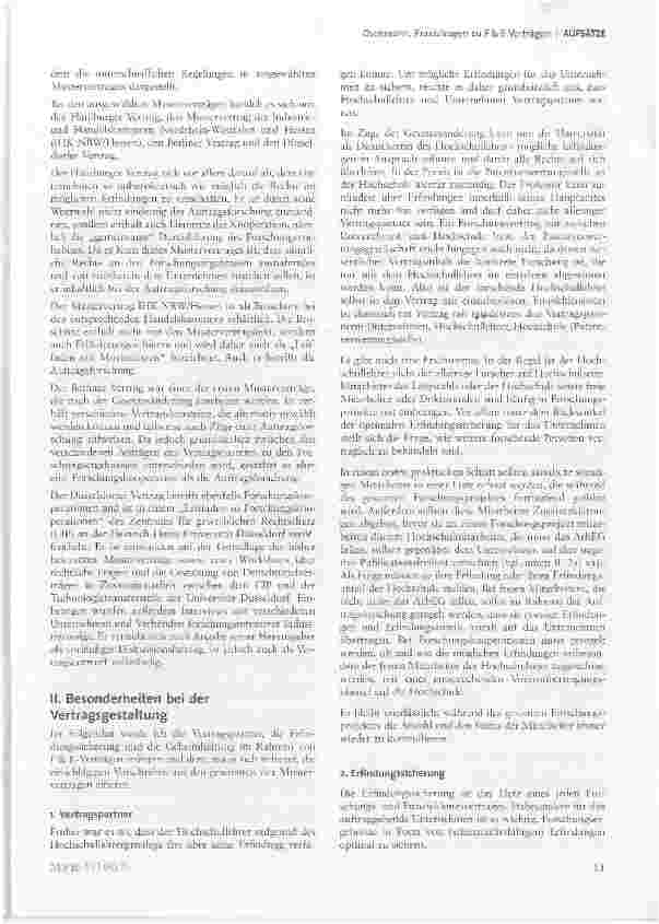Vorschauseite 3: Praxisfragen zu F& E-Verträgen*