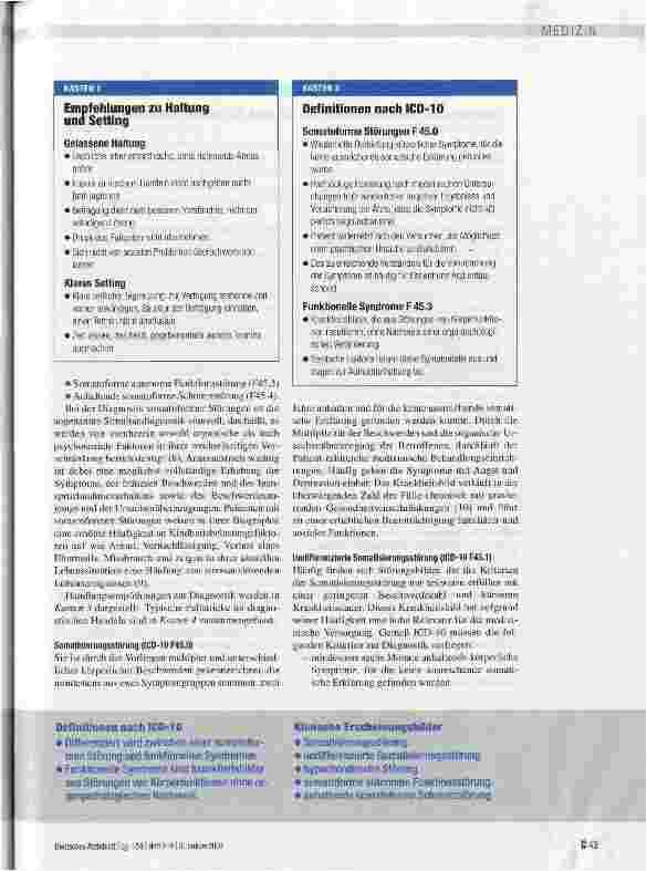 Vorschauseite 3: Somatoforme Störungen und Funktionsstörungen