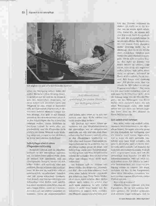 Vorschauseite 2: Mehr EigenzeitWas Altenpflegerinnen im Arbeitsalltag für sich tun können