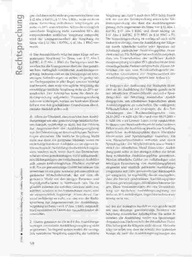 Vorschauseite 6: Angemessenheit der Ausbildungsvergütung -Krankenpflegeschülerin