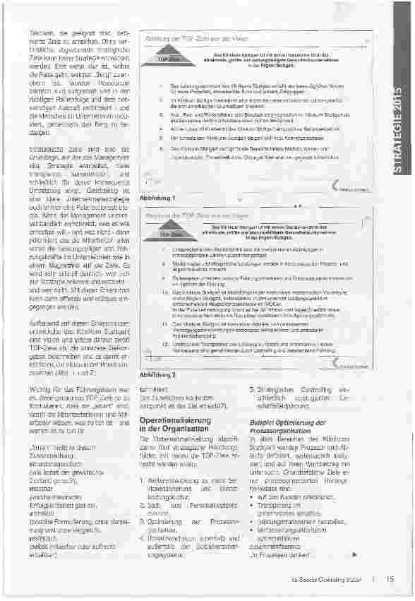 Vorschauseite 2: Strategie 2015 -eine Vision nimmt Gestalt an