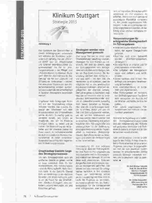 Vorschauseite 4: Strategie 2015 -eine Vision nimmt Gestalt an