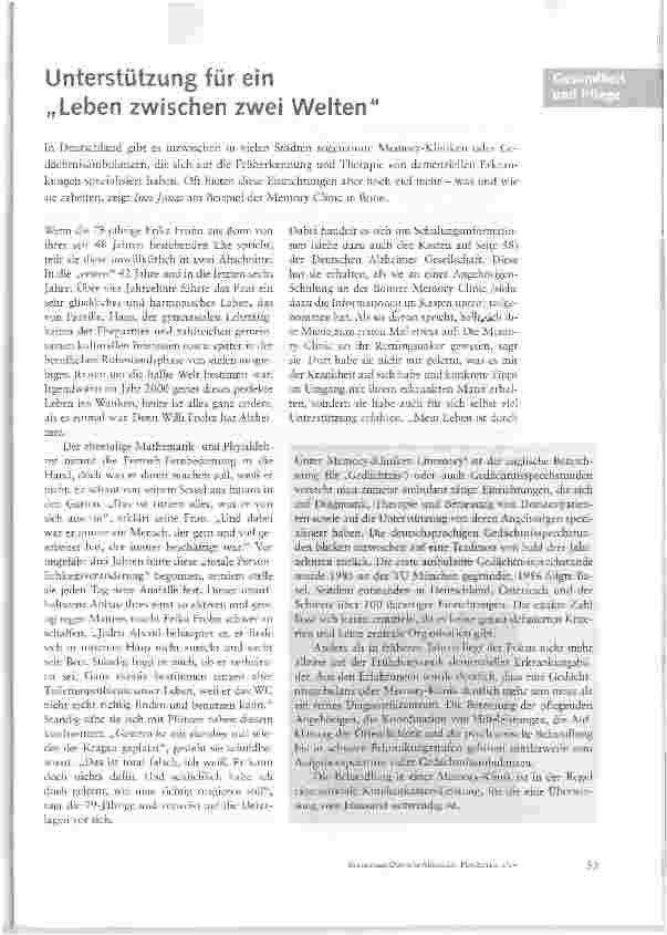Vorschauseite 1: Unterstützung für ein Leben zwischen zwei Welten