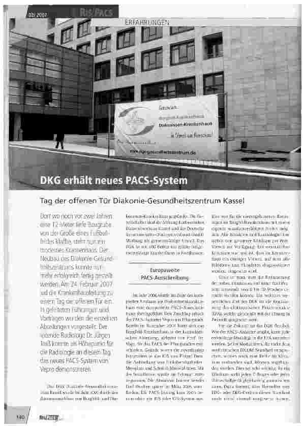 Vorschauseite 1: DkG erhält neues PACS- System