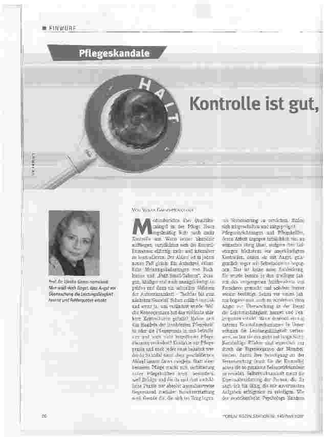 Vorschauseite 1: Kontrolle ist gut, Selbstkontrolle besser
