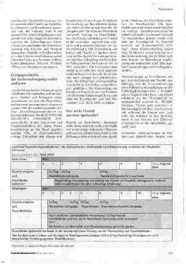 Vorschauseite 3: Zahngesundheit bei Kindern und Jugendlichen auf gutem Weg