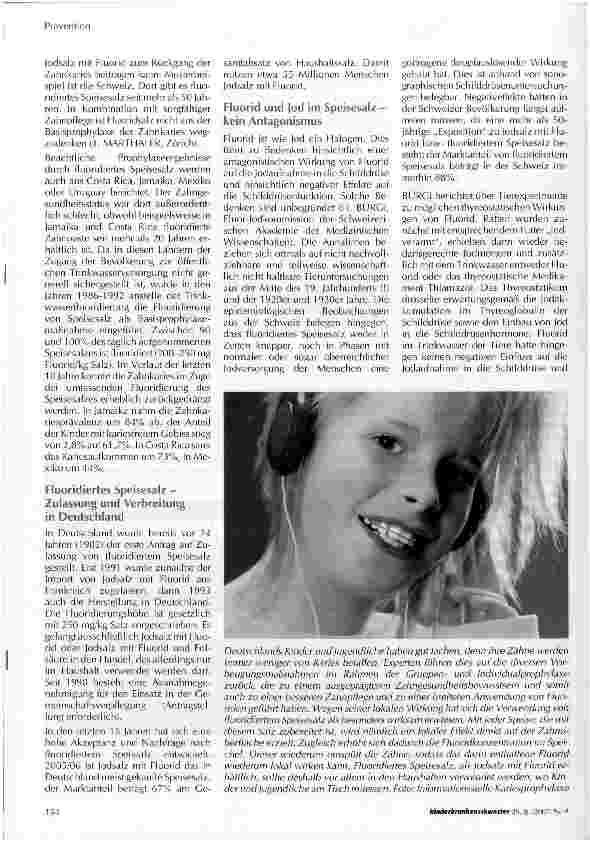 Vorschauseite 4: Zahngesundheit bei Kindern und Jugendlichen auf gutem Weg