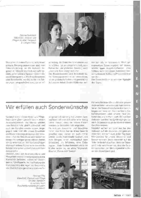 Vorschauseite 2: Wie Lernenede mit dem Thema Essen im Heim umgehen