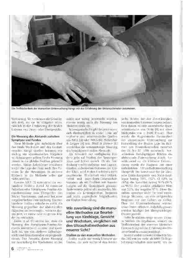 Vorschauseite 3: Sollen Hebammen sie noch erlernen? Manuelle abdominale Untersuchungen