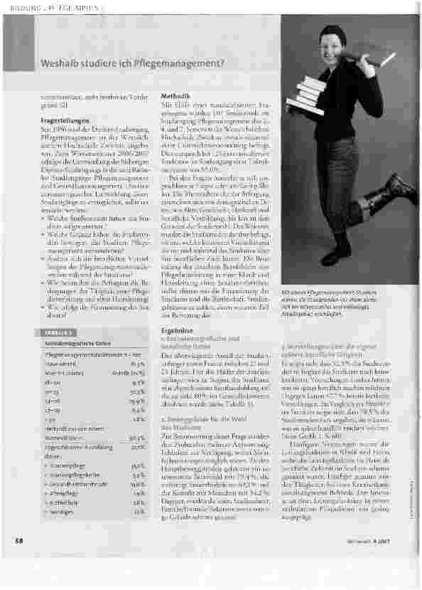 Vorschauseite 2: Weshalb studiere ich Pflegemanagement?