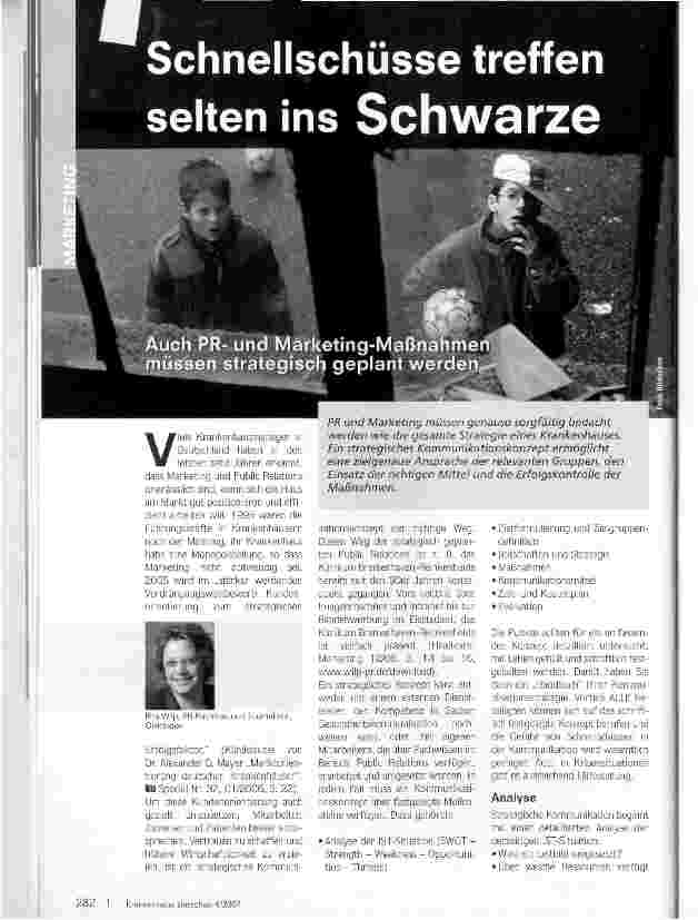 Vorschauseite 1: Schnellschüsse treffen selten ins Schwarze