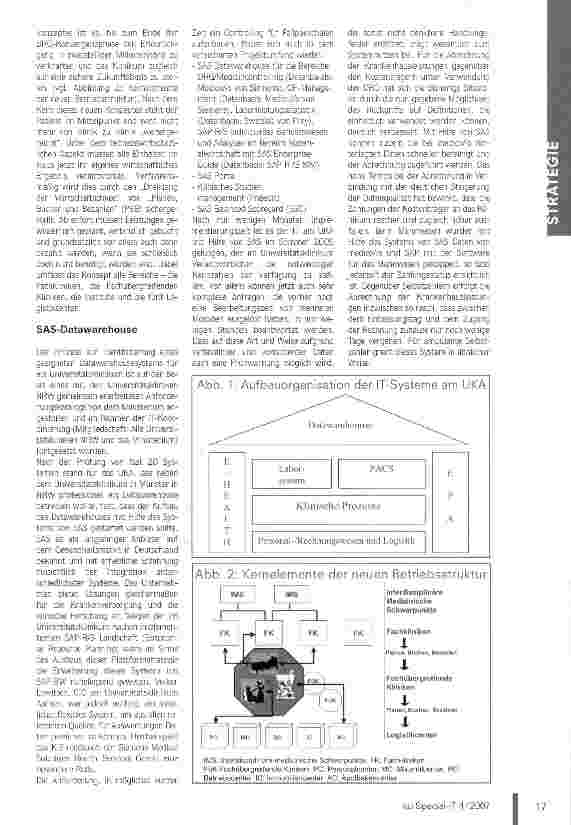 Vorschauseite 2: Der Konkurrenz vorausInnovative IT-Strategien am Universitätsklinikum Aachen