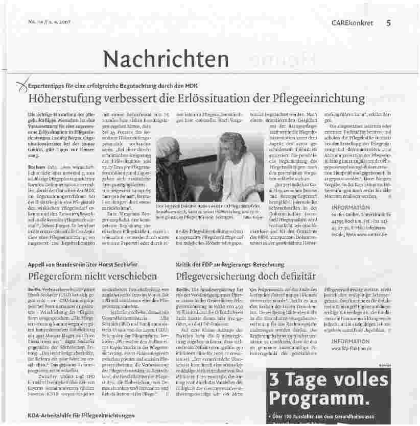 Vorschauseite 1: Höherstufung verbessert die Erlössituation der Pflegeeinrichtung
