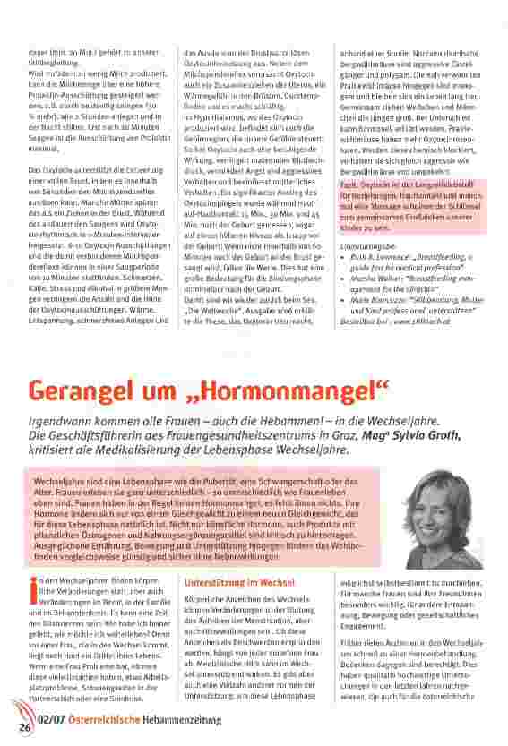 Vorschauseite 1: Gerangel um Hormonmangel