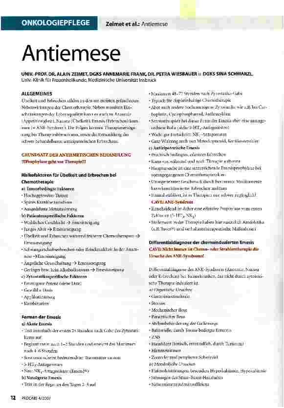 Vorschauseite 1: Antiemese