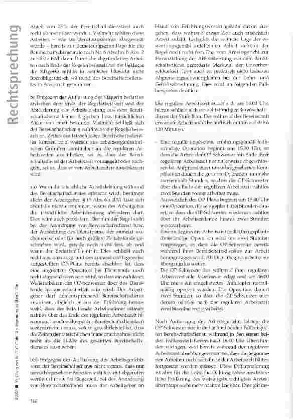 Vorschauseite 5: Vergütung von Bereitschaftsdienst -Abgrenzung zu Überstunden