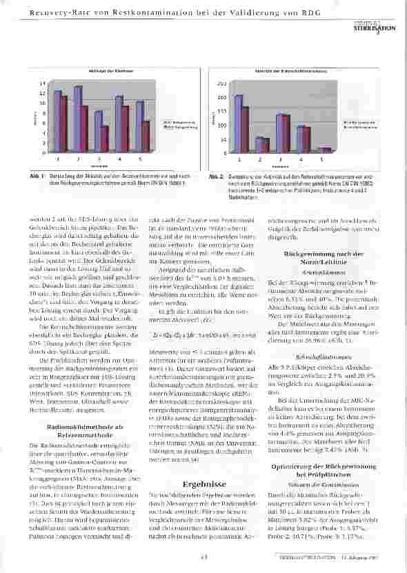 Vorschauseite 3: Untersuchungen zur Recovery-Rate von Restkontamination bei der Validierung von Reinigungs Desinfektionsgeräten nach EN DIN 15883 Teil 1