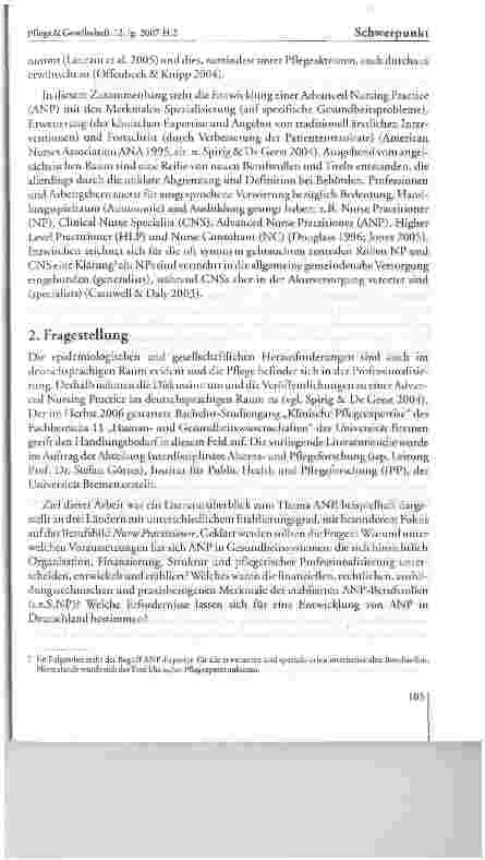Vorschauseite 3: Advanced Nursing Practice-Trends: Implikationen für die deutsche Pflege.