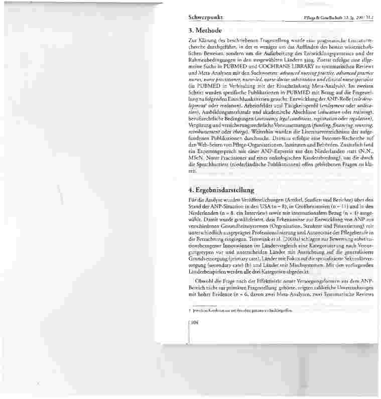 Vorschauseite 4: Advanced Nursing Practice-Trends: Implikationen für die deutsche Pflege.