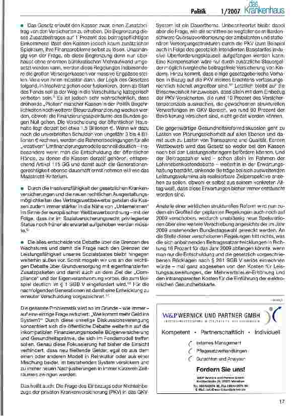 Vorschauseite 3: Warum ich das GKV-WSG nach derzeitigem Stand ablehnen werde