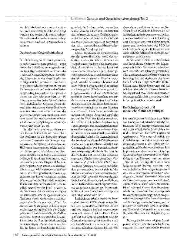 Vorschauseite 4: PräimplantationsdiagnostikEthische, soziale und rechtliche Aspekte
