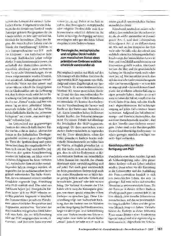 Vorschauseite 5: PräimplantationsdiagnostikEthische, soziale und rechtliche Aspekte