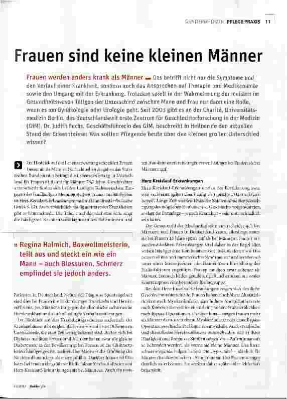 Vorschauseite 1: Frauen sind keine kleinen Männer