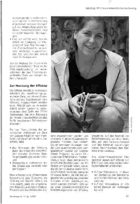Vorschauseite 3: Beitrag Wirksamkeitsforschung - Effekte, Nutzen und Effizienz der Berufsbezogenen Jugendhilfe