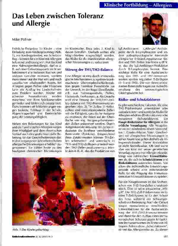 Vorschauseite 1: Das Leben zwischen Toleranz und Allergie