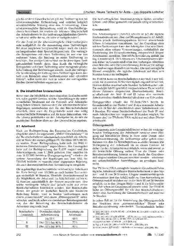 Vorschauseite 3: Neues Tarifrecht für Ärzte - das doppelte Lottchen