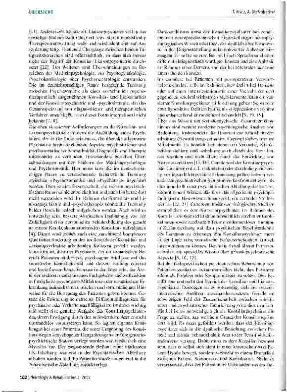 Vorschauseite 3: Die Bedeutung der Konsiliarpsychiatrie und -Psychotherapie am Allgemeinkrankenhaus