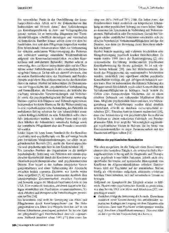 Vorschauseite 5: Die Bedeutung der Konsiliarpsychiatrie und -Psychotherapie am Allgemeinkrankenhaus