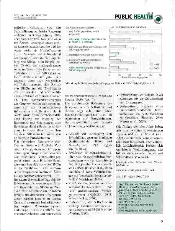 Vorschauseite 2: Zur Kooperation von Ärzten und Selbsthilfegruppen