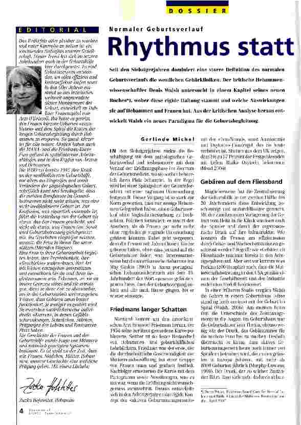 Vorschauseite 1: Rhythmus statt Fortschritt