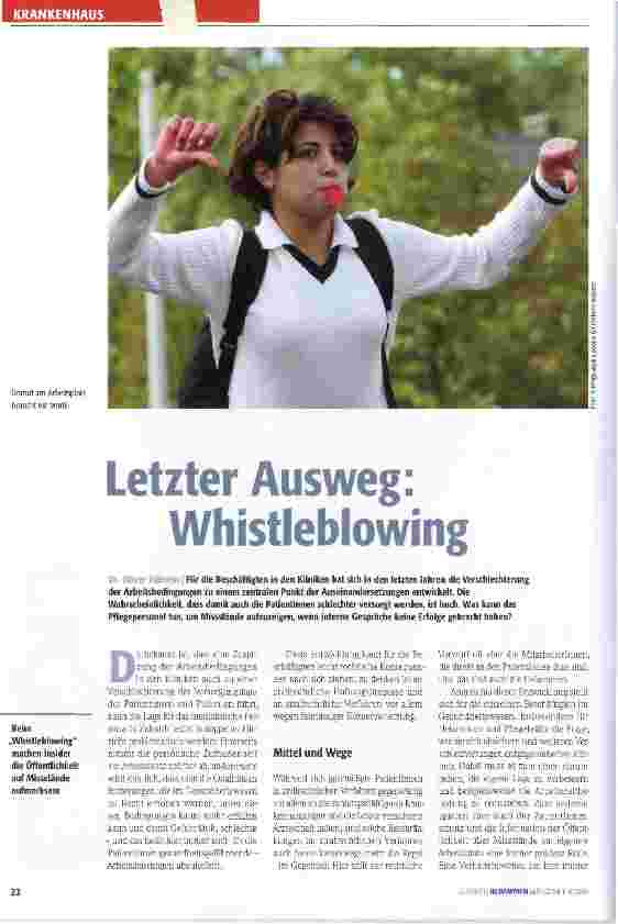 Vorschauseite 1: Letzter Ausweg: Whistleblowing