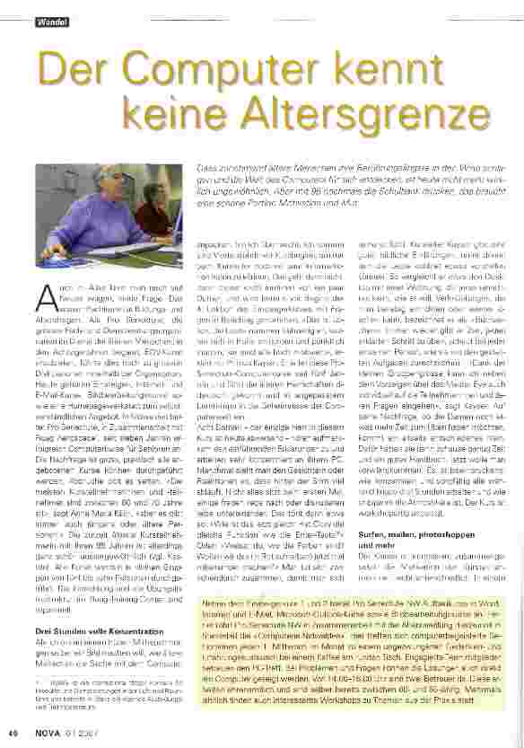 Vorschauseite 1: Der Computer kennt keine Altersgrenze