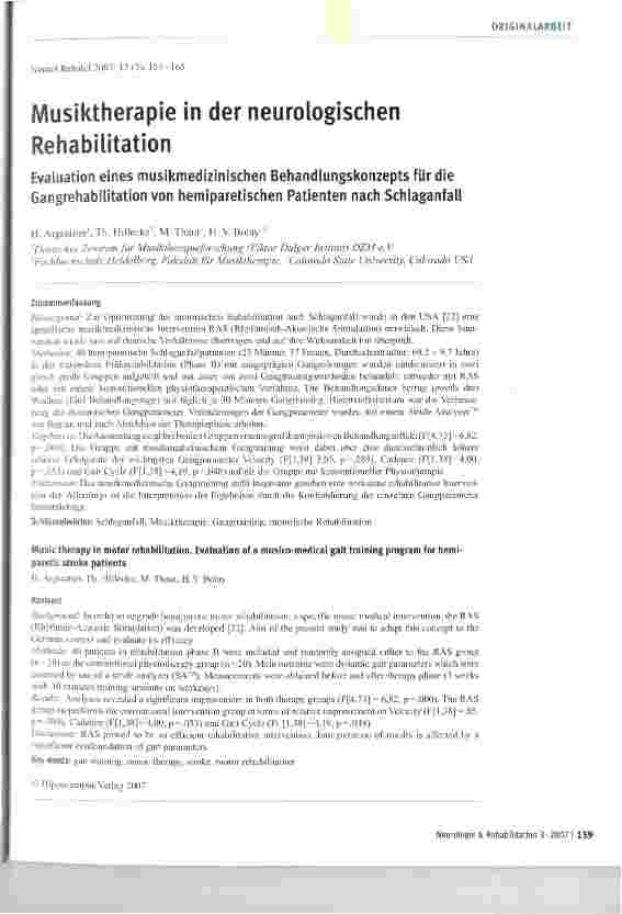 Vorschauseite 1: Musiktherapie in der neurologischen Rehabilitation
