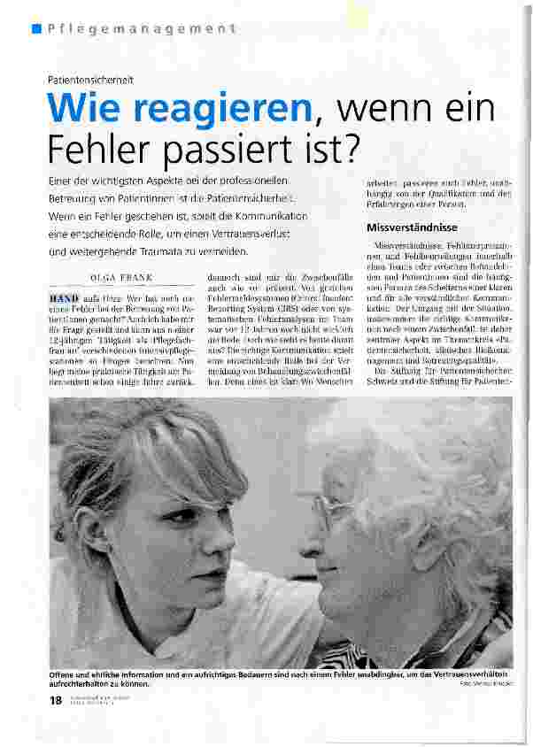Vorschauseite 1: Wie reagieren, wenn ein Fehler passiert ist?